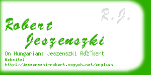 robert jeszenszki business card